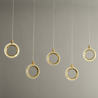 Creative rectangle ring chandelier