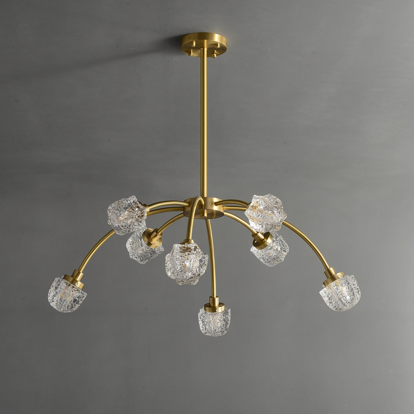 8 Lights Full Copper Crystal Chandelier