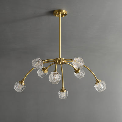 8 Lights Full Copper Crystal Chandelier