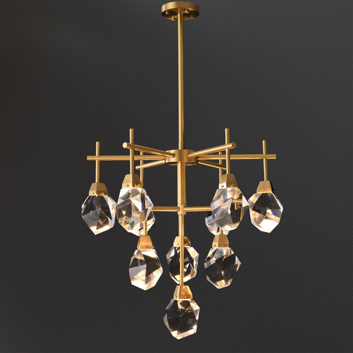 Clear Crystal Diamond Chandelier