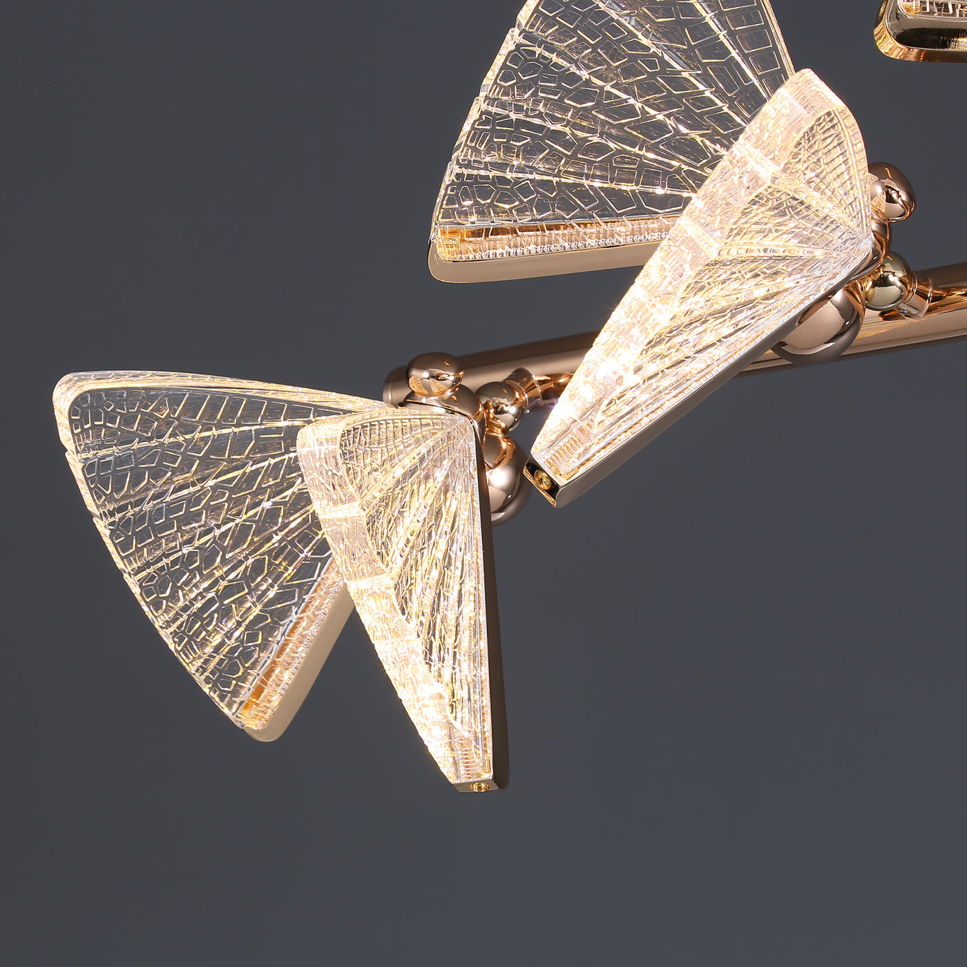 Acrylic Butterfly Long Chandelier