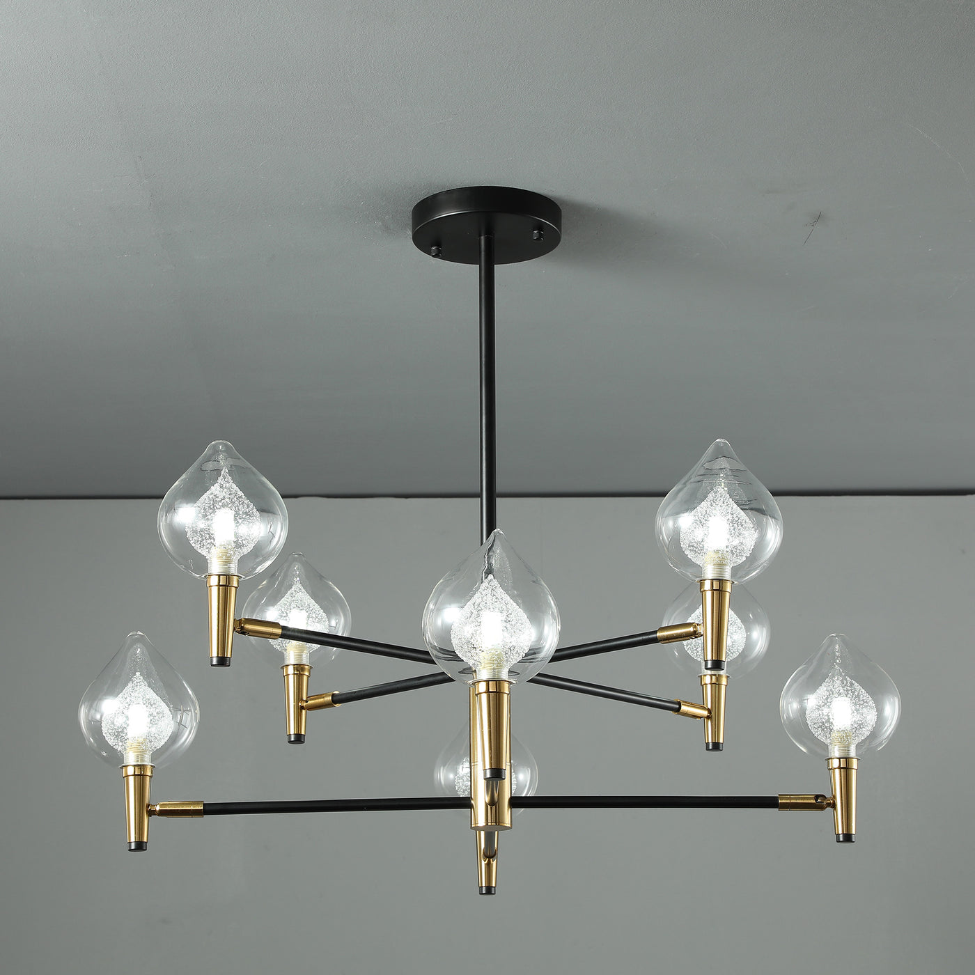 Black and gold modern chandelier