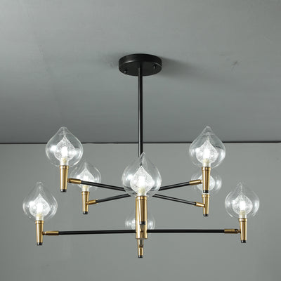 Black and gold modern chandelier