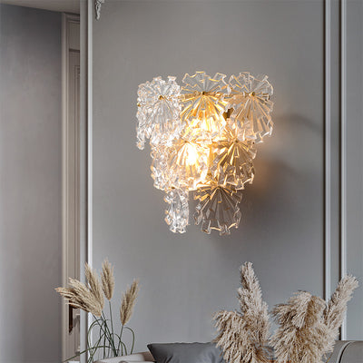 Snow glass Wall Sconce
