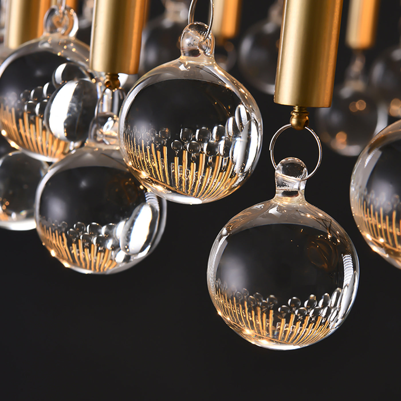 Gold tassel chandelier