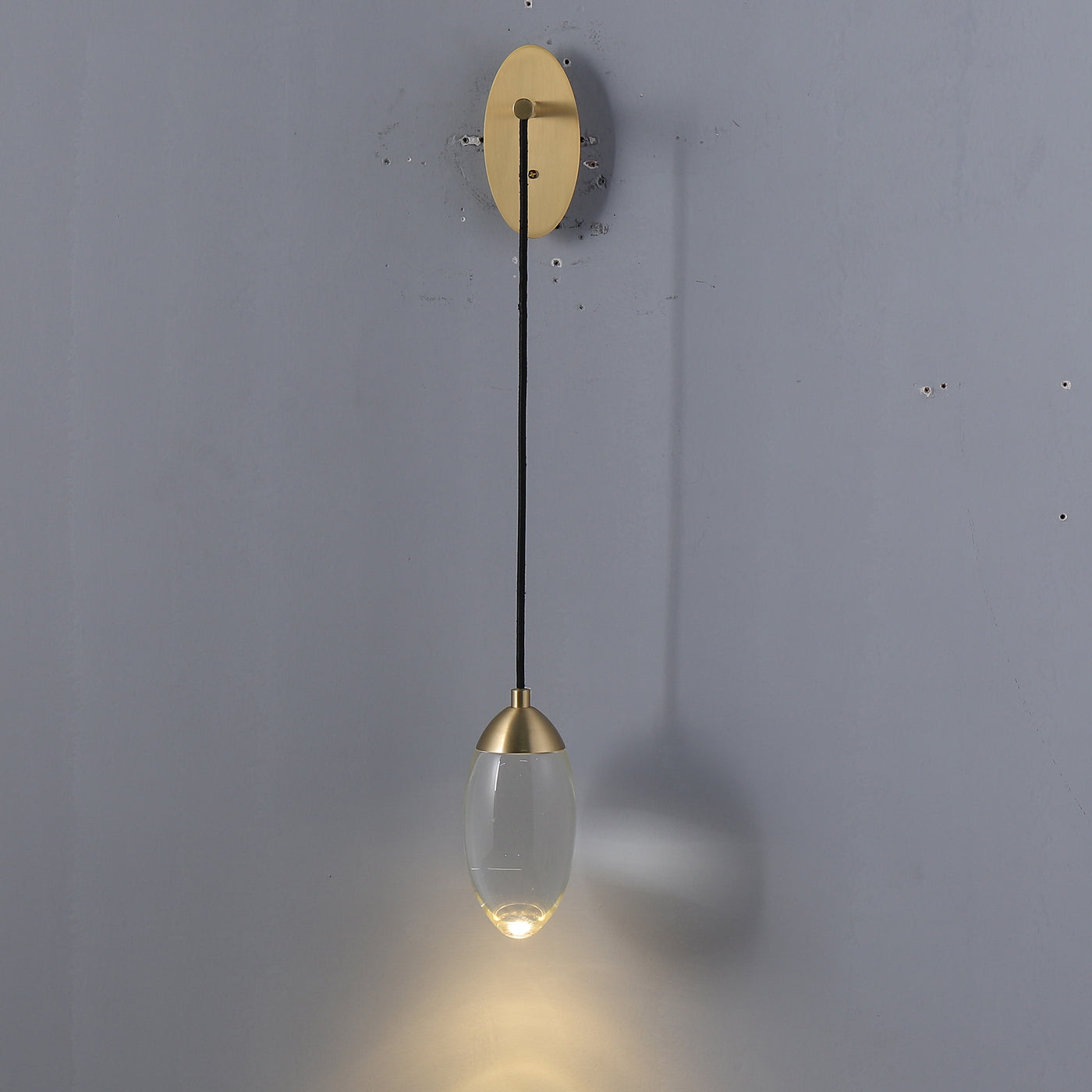 Water droplets wall sconce