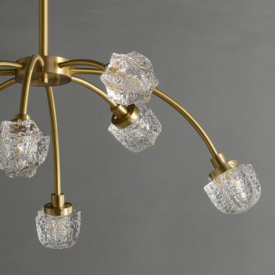 8 Lights Full Copper Crystal Chandelier