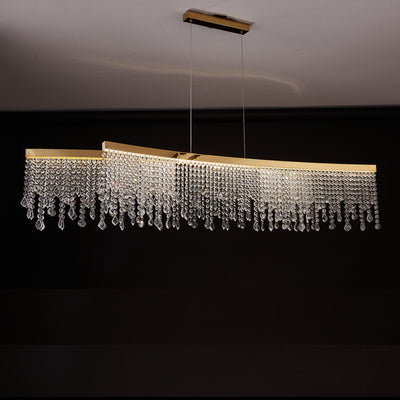 Bright long chandelier