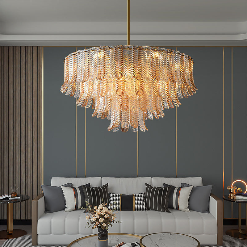 Fireworks bloom round chandelier