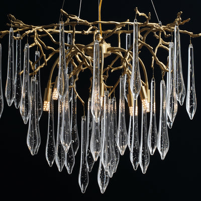 Modern Crystal Tassel Pendant Ring Ice Crystal Chandelier