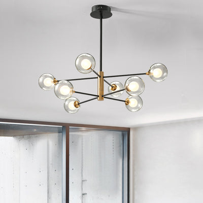 Black and gold modern chandelier