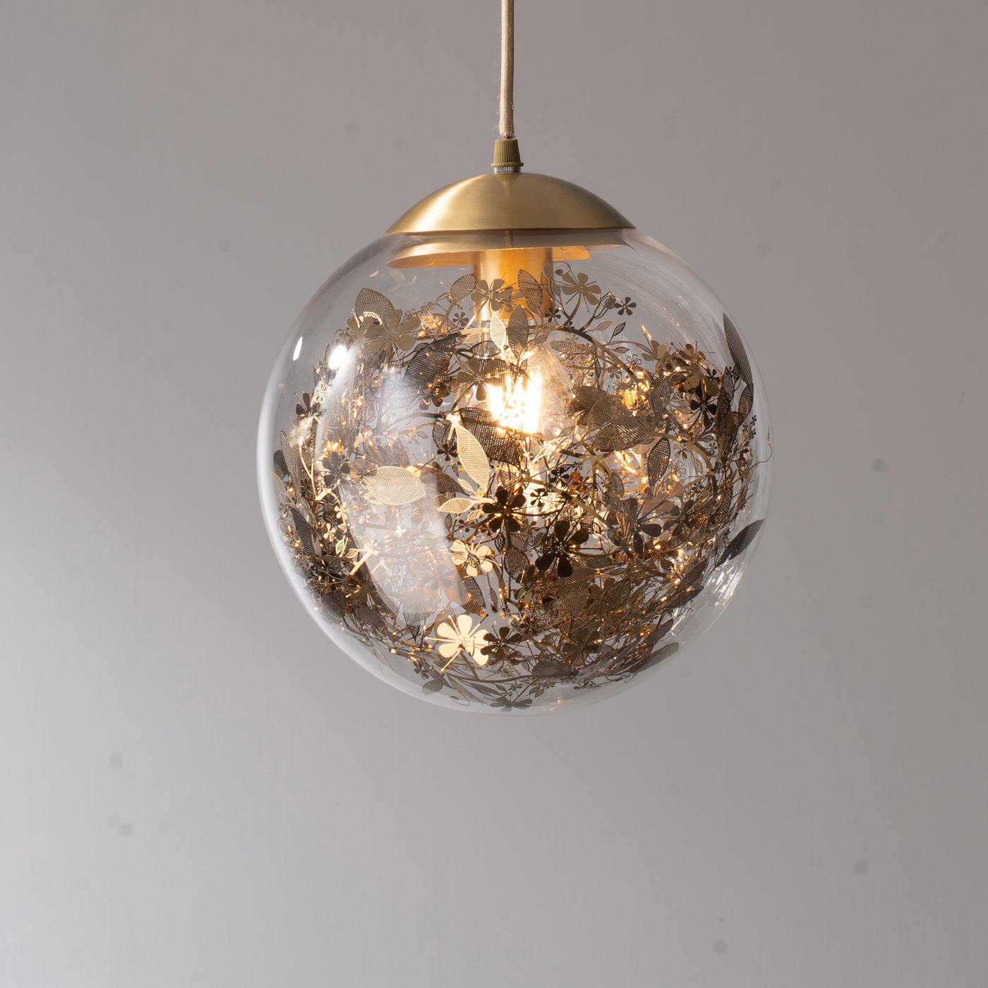 Transparent Ball Gold Chandelier