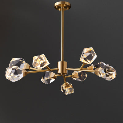 Polygonal Multi-Headed Chandelier