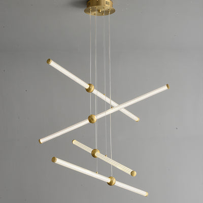 Linear long chandelier