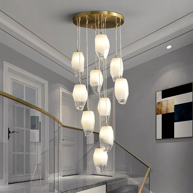 10 Lights Lily glass chandelier