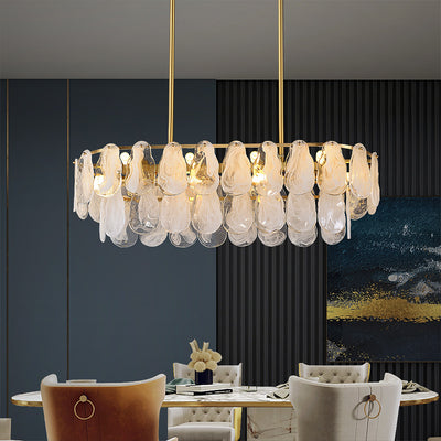 Mordern style White Amber Rectangle Chandelier