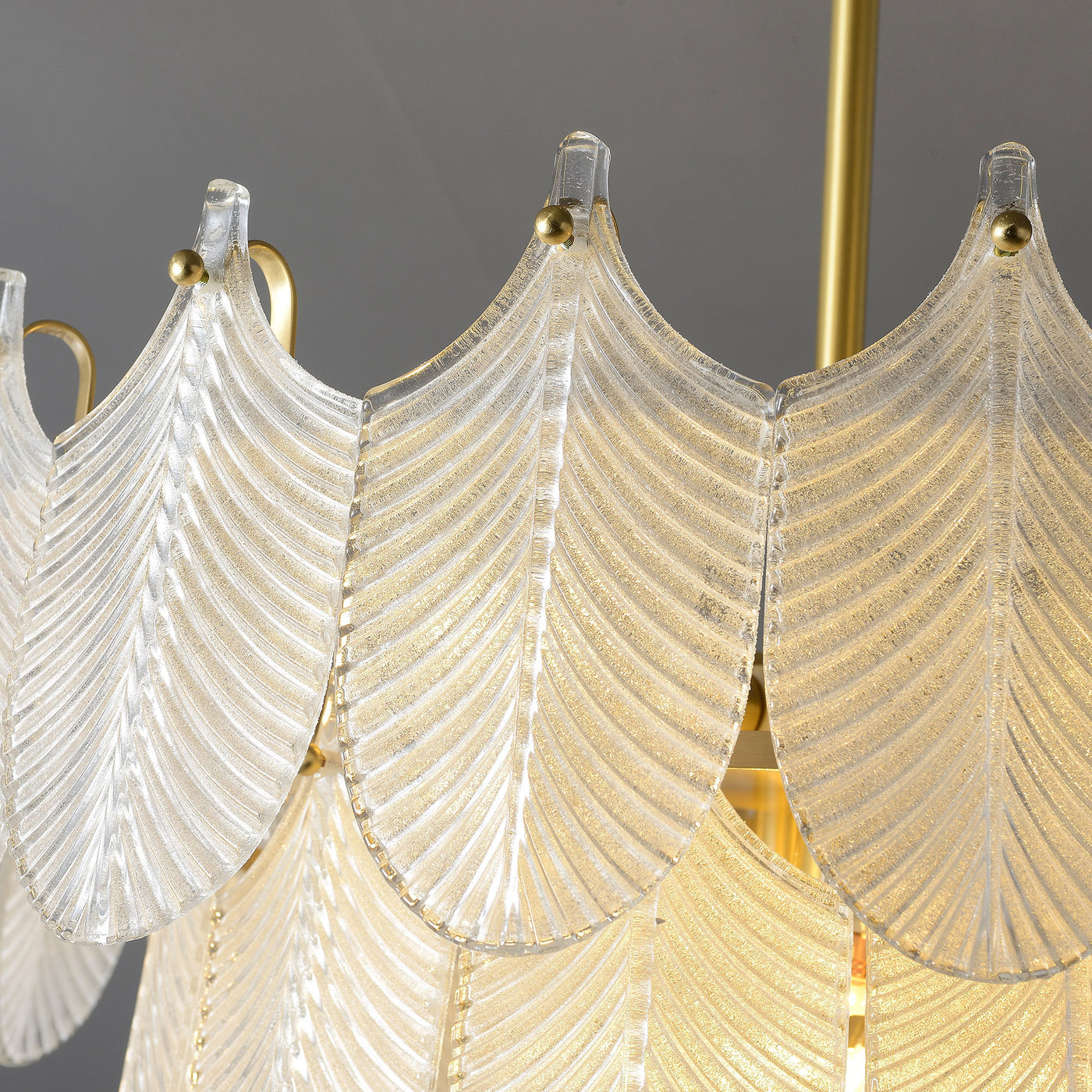 Postmodern luxury White Leaf Chandelier