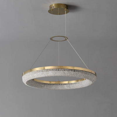 D18'' Crystal Ring Chandelier