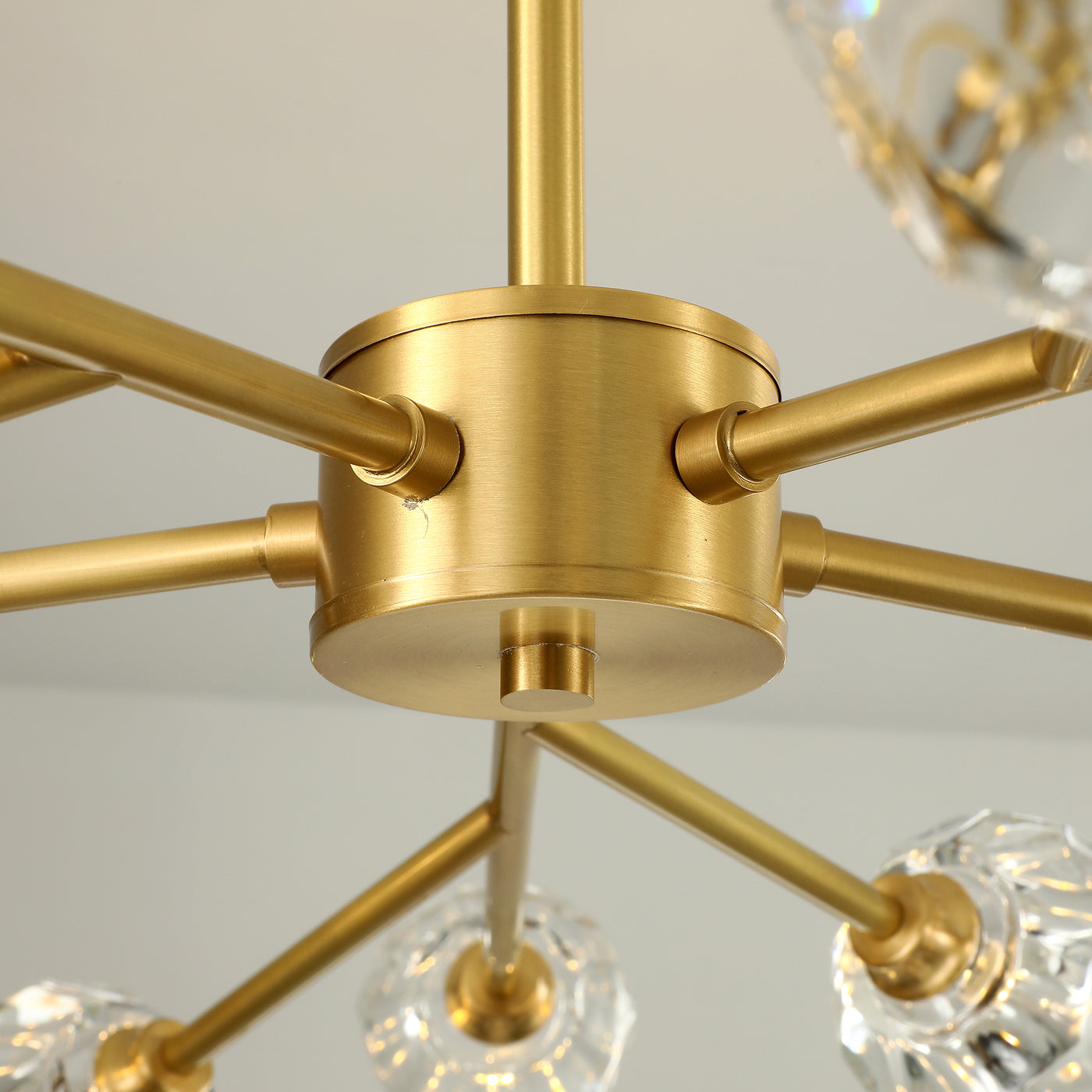 Postmodern luxury and full copper chandelier