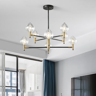 Black and gold modern chandelier
