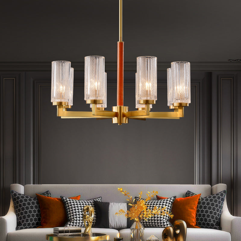 Blue Leather glass chandelier
