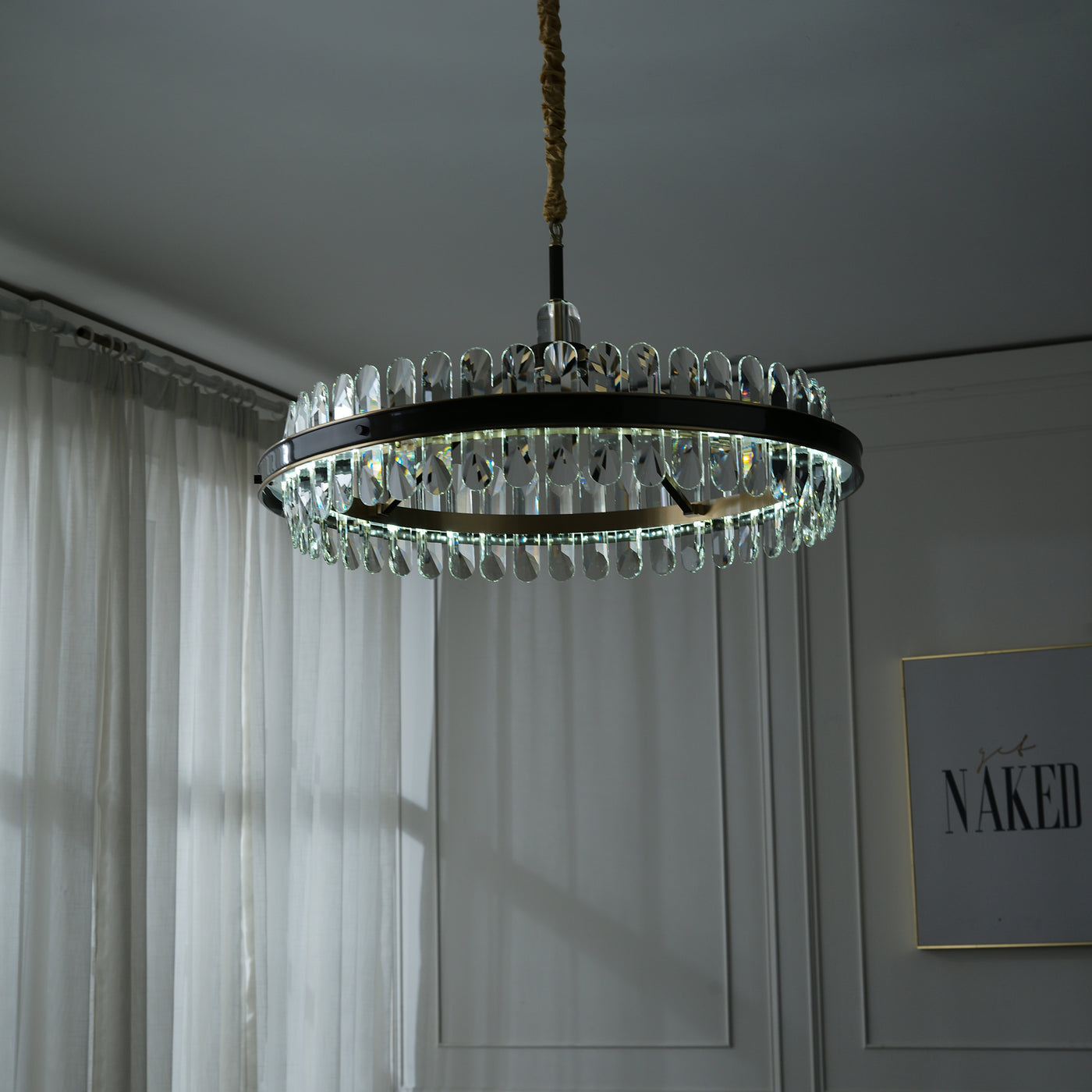 Creative crystal ring chandelier