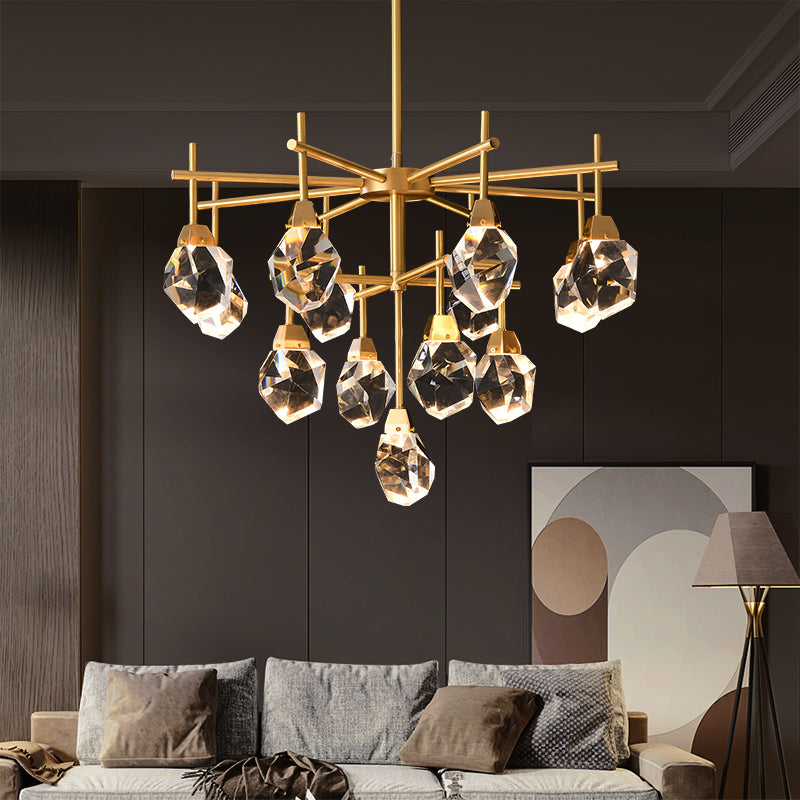 Clear Crystal Diamond Chandelier