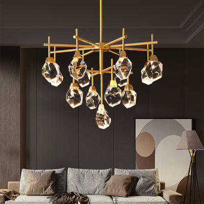 Clear Crystal Diamond Chandelier