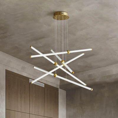Linear long chandelier