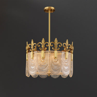 Transparent Crown Glass Chandelier