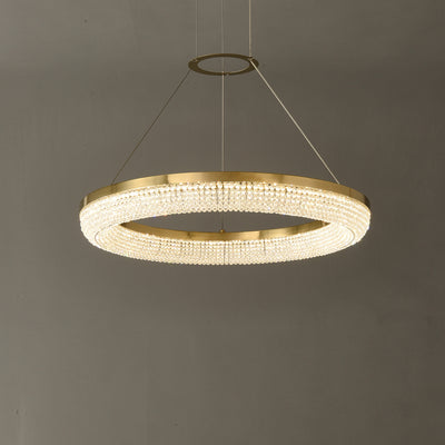 D18'' Crystal Ring Chandelier