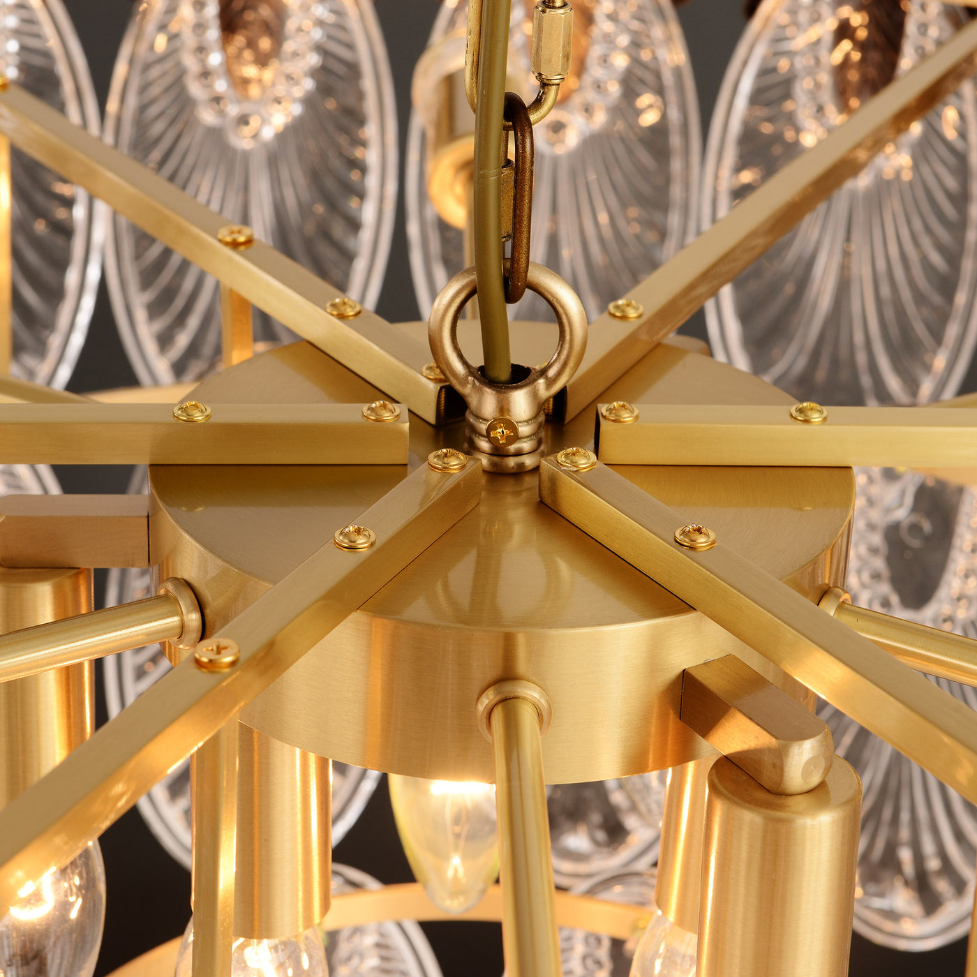 Transparent Glass Three-tier Chandelier