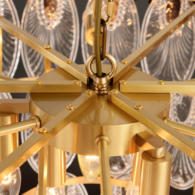 Transparent Glass Three-tier Chandelier
