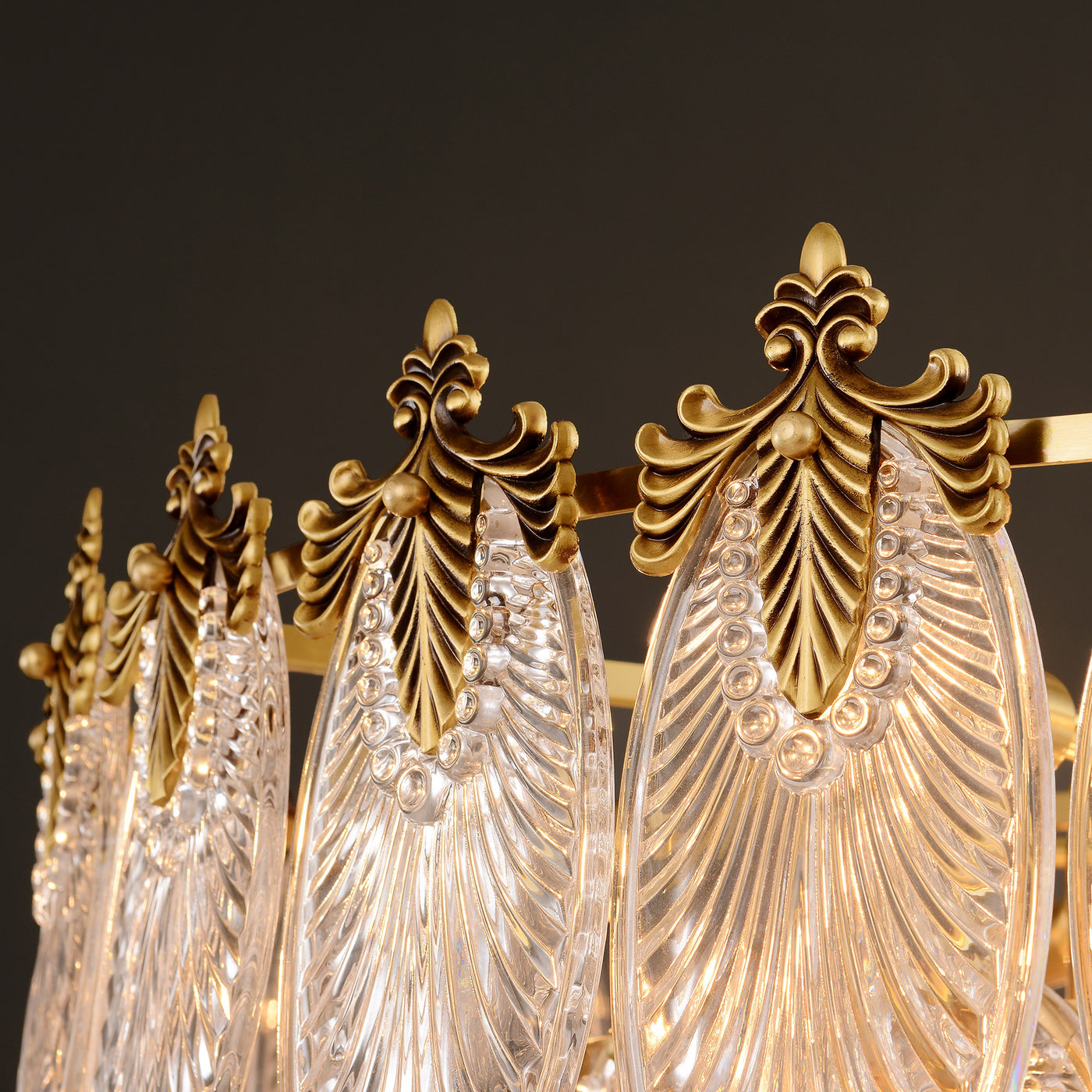 Transparent Glass Three-tier Chandelier