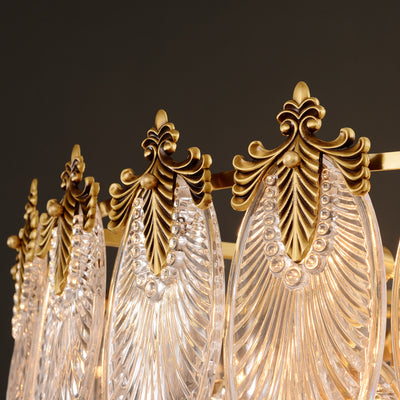 Transparent Glass Three-tier Chandelier