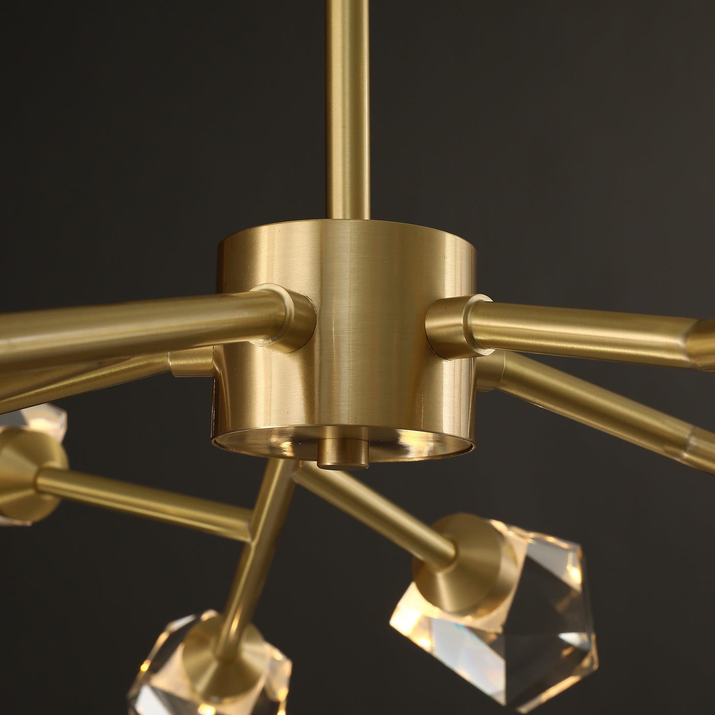Postmodern luxury and brass chandelier