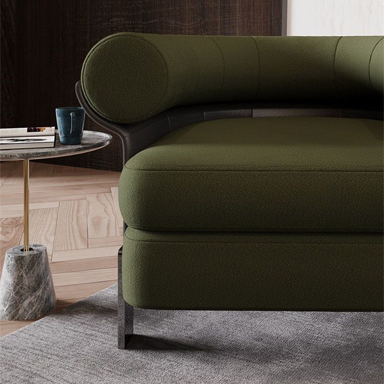 Modern green fabric single sofa chair