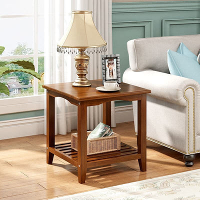 Solid wood small side table