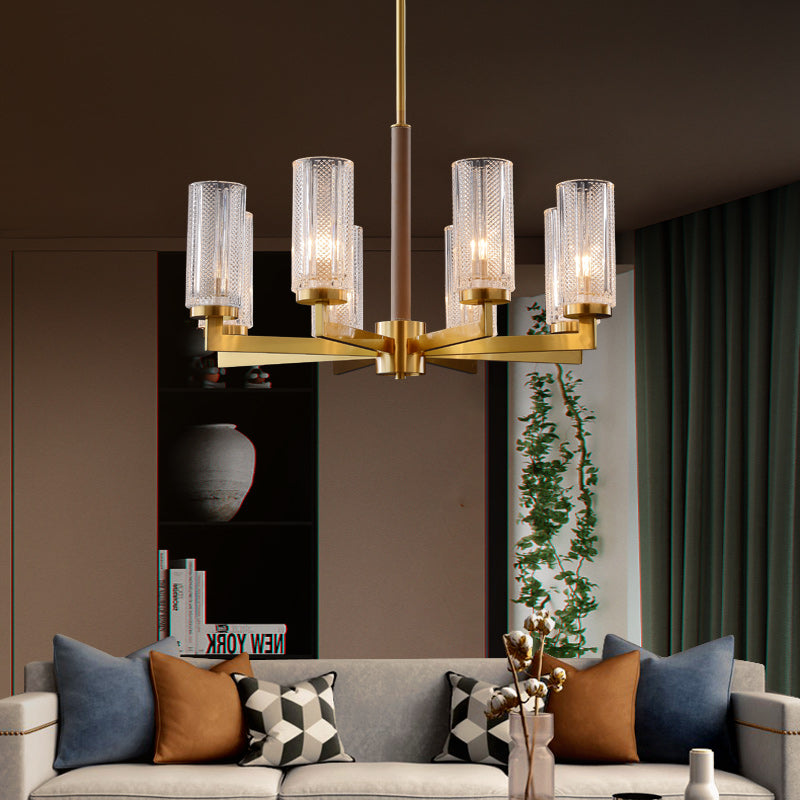 Blue Leather glass chandelier