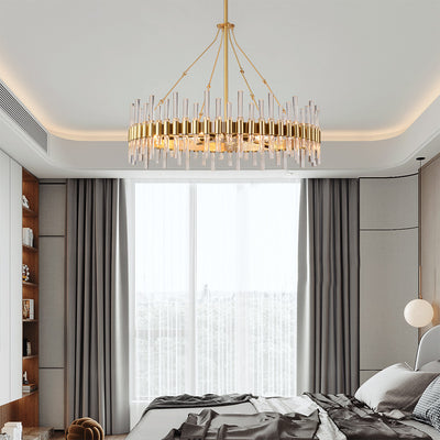 Brass Glass Chandelier Lighting