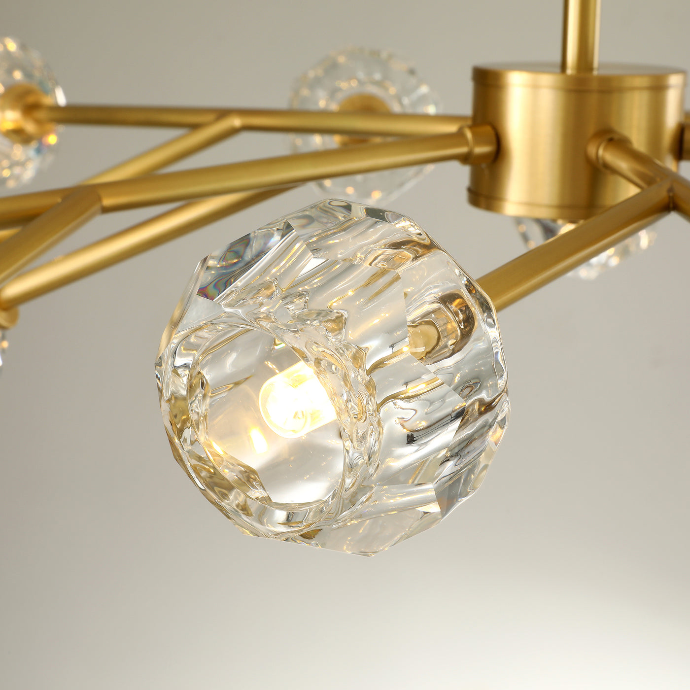 Postmodern luxury and full copper chandelier