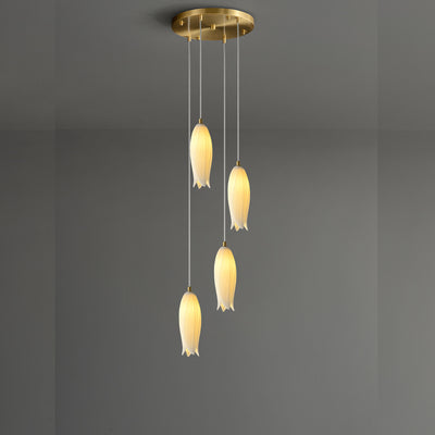 White Bud Modern Chandelier