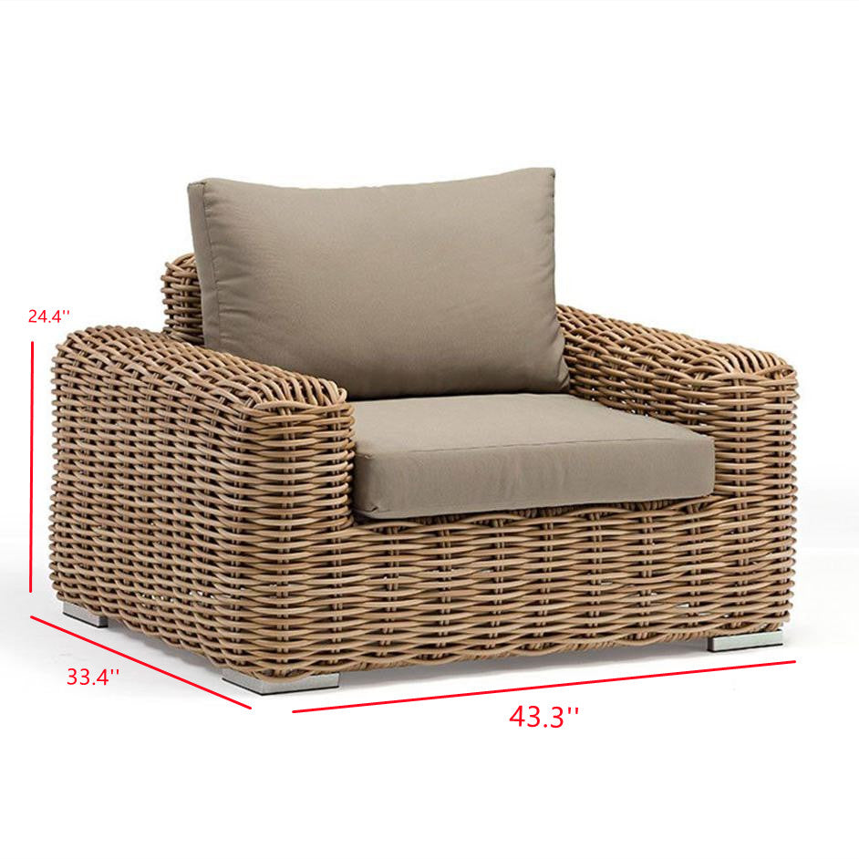 Outdoor rattan sofa combination