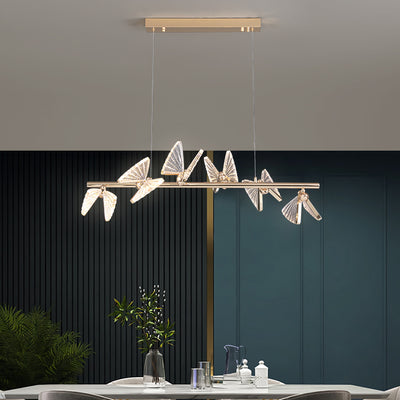 Acrylic Butterfly Long Chandelier