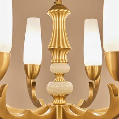 Creative double layer golden chandelier
