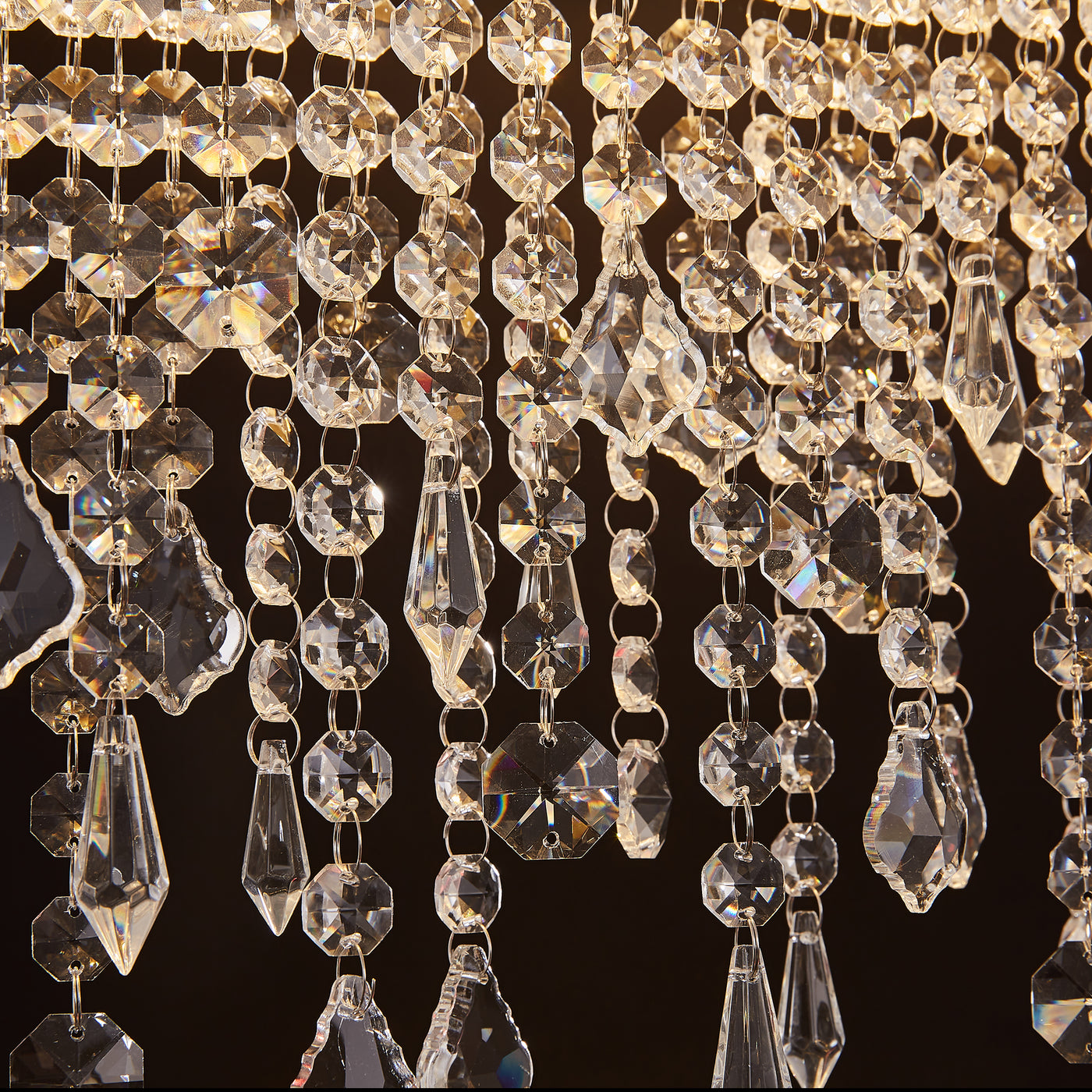 Bright long chandelier