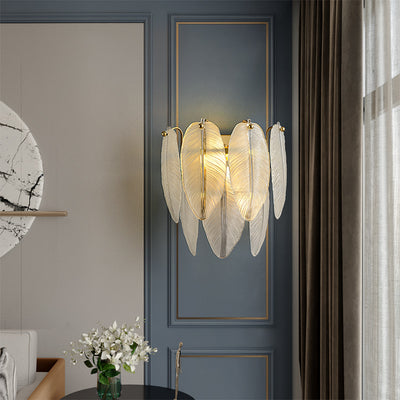 White Feather Wall Sconce