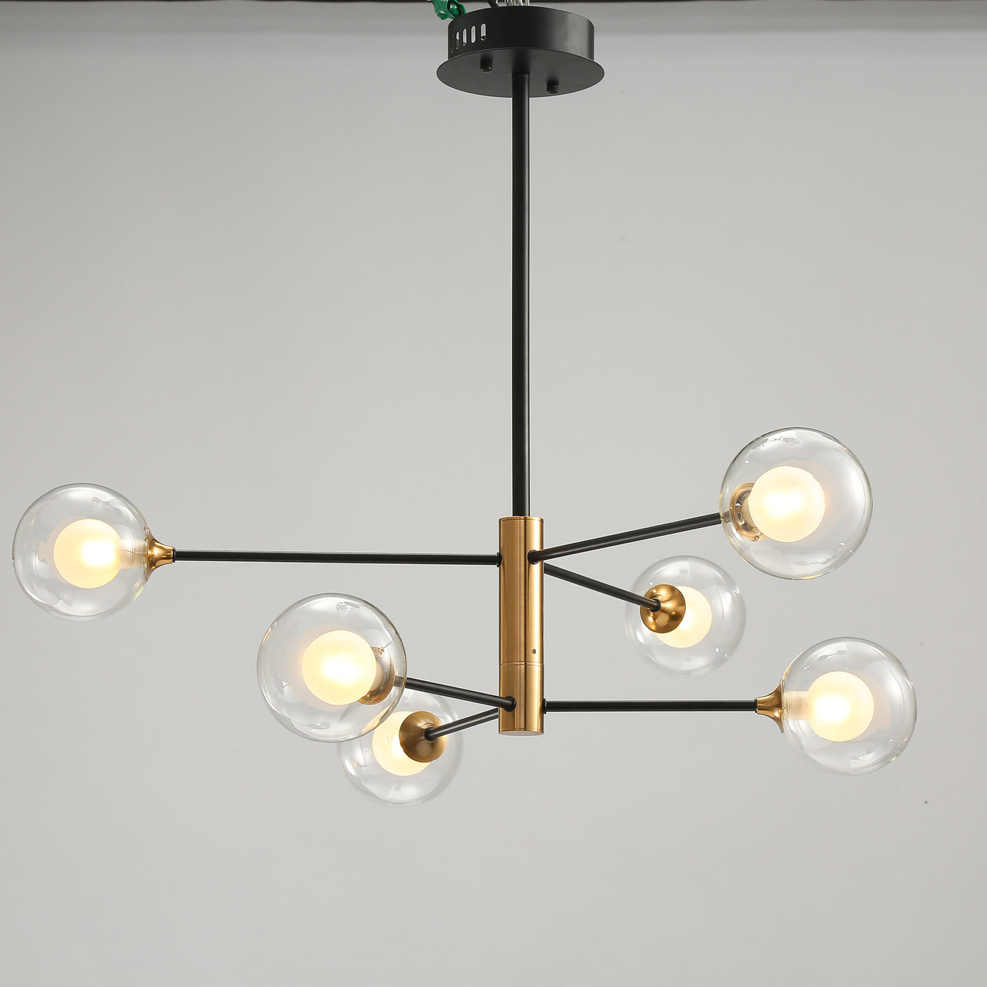 Black and gold modern chandelier