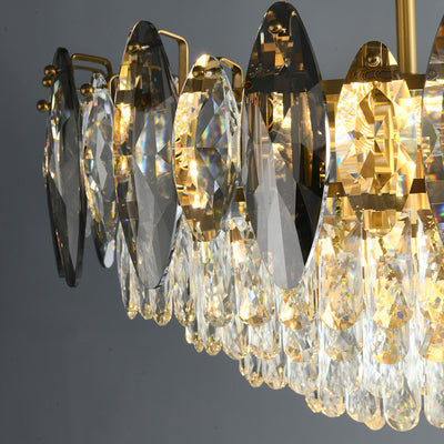 Industrial Conical style crystal chandelier