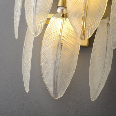 White Feather Wall Sconce